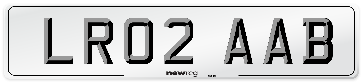 LR02 AAB Number Plate from New Reg